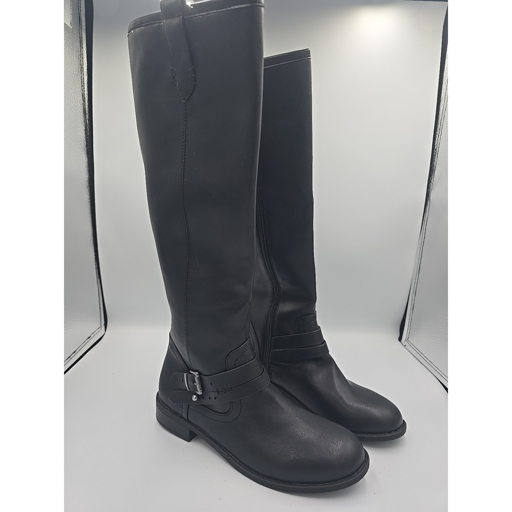 Falls Creek Black Boots SZ 7.5‎ Fashion Riding ZIP UP New